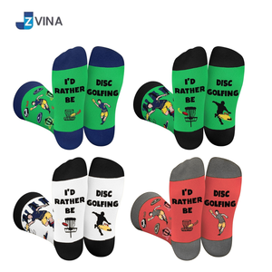 Calcetines de Tobillo para Hombre ZVINA, Diseño de Dibujos Animados de Disc Golf, Calcetines Deportivos Transpirables, Estilo Veraniego, Colores Verde, Azul, Blanco y Rojo - Product Image 4