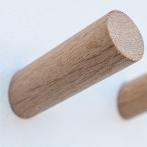 Porte-manteau mural en bois contemporain, en bois dur de qualité supérieure, forme ronde, pour maisons modernes, hôtels, cafés et magasins de détail - Product Image 4
