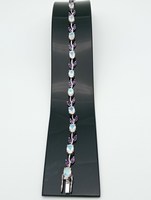 Bracelets en argent sterling avec pierres de lune et améthyste, bijoux vintage de luxe faits à la main, pierres précieuses naturelles colorées, cadeau élégant pour femmes