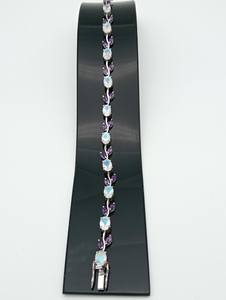 Moonstone Amethyst <b>Bracelet</b> 925 Sterling Silver Colorful Natural Gemstone Jewelry Handmade Elegant Gift For Women - Product Image 2