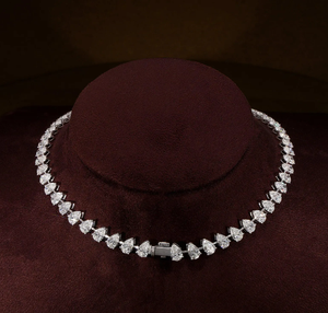 Collar con Colgante de Diamante Cultivado en Laboratorio, Certificado IGI, Plata, Estilo Vintage, Corte Pera, Corazón, Joyería Fina Romántica, Regalo para Mujer - Product Image 2