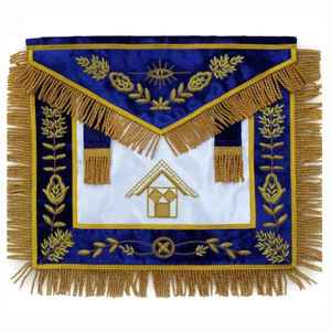 Delantal Masónico para Maestro de Logia, Delantal Masónico Azul para Maestro Artesano, Bolsas para Collares de Oficiales Masónicos - Product Image 4