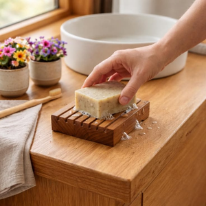 Natural Wood <b>Soap</b> <b>Holder</b> Dish Rack Elegant Wooden Bathroom for Shower Storage Bath Tray Support Plate by blossom craft india - Product Image 5