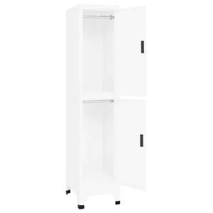 White Steel <b>Locker</b> Cabinet 15"x17.7"x70.9" for <b>Storage</b> - Product Image 3