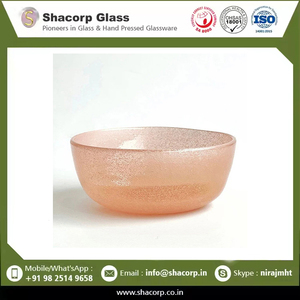 Bol de service élégant en verre bulle de couleur unie, sûr pour les aliments, durable, pour fruits, collations, desserts et salades - Product Image 6