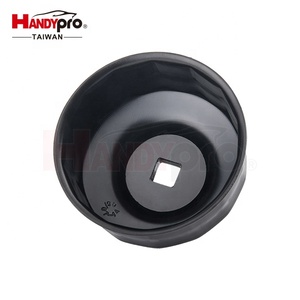 Clé à filtre à huile de type coupelle HANDYPRO (65/67 X 14F) en acier au carbone noir, outils pour véhicules, réparation automobile - Product Image 1