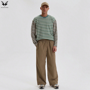 Chemises à manches longues modernes pour hommes en gros, vêtements quotidiens élégants à manches longues avec logo personnalisé imprimé, t-shirts pour hommes - Product Image 2