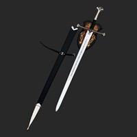 Étui mural pour épée en acier inoxydable fait main LEGACY BLADES, collection Anduril Narsil, idéal pour anniversaire et mariage
