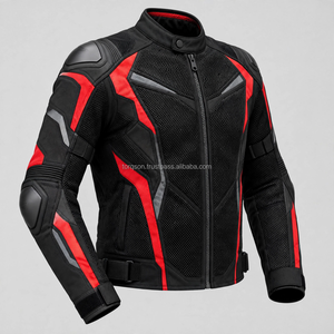 Veste en maille légère pour moto avec design ventilé, doublure confortable et poches fonctionnelles pour les motards - Product Image 5