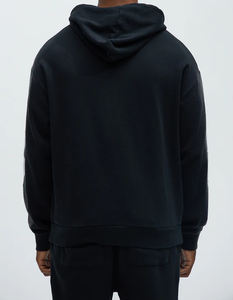 Sudadera con capucha de apliques de gran venta, OEM personalizada para hombre, estilo boxy, de felpa francesa lavada, con bordado desgastado y parche de apliques, MOQ bajo - Product Image 5