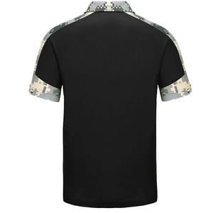 เสื้อโปโลแขนสั้นผู้ชาย ผ้าถัก ลายพราง แห้งเร็ว สีเขียว ลำลอง ติดกระดุม - Product Image 2