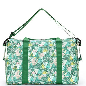 Bolsa de Viaje Aislada con Estampado de Leopardo, Verde, de Poliéster, Moderna, con Asas Superiores, Diseño Portátil - Product Image 6