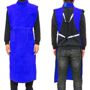 Premium Heavy Duty Soft Comfortable Cowhide Split Leather Welding <b>Apron</b> Flame Resistant Breathable Oil-Resistant Work Suit - Product Image 4