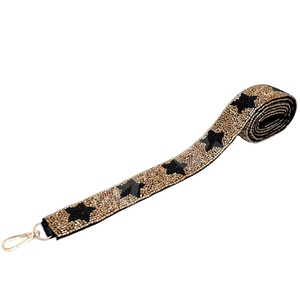 สายกระเป๋าลูกปัดสีทองสีขาวปรับแต่งได้อุปกรณ์เสริมแฟชั่นที่มีรูปร่างและการออกแบบที่กำหนดเองสายกระเป๋าลูกปัด - Product Image 1