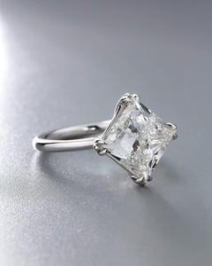 IGI Lab Grown Princess Cut Diamond Vintage 14KT Oro blanco Unisex Compromiso Anillo DE BODA Ajuste de punta para fiesta de aniversario - Product Image 2