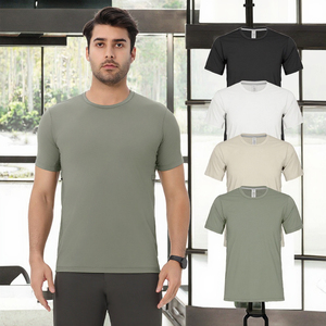 Nueva Camiseta ajustada de Gimnasio Deportivo informal para hombre, ropa de entrenamiento físico de talla grande personalizada para verano - Product Image 3