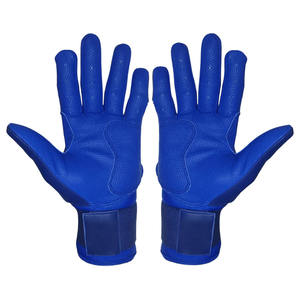 Guantes de Béisbol de Cuero Azul Rey con Agarre Texturizado en la Palma, Orificios Transpirables para los Dedos, Correa de Muñeca Ajustable, Personalizables OEM - Product Image 4