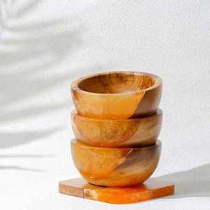 Juego de Tazones de Madera Modernos Pulidos a Mano, Apilables, Ecológicos, para Servir Alimentos, Regalos, Decorativos, Tazones Pequeños - Product Image 1