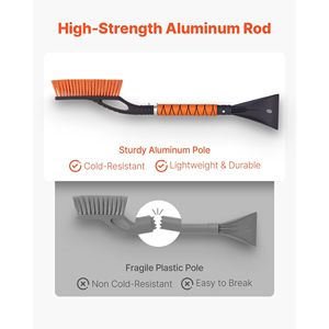 27-Inch Aluminum Snow Brush <b>Ice</b> <b>Scraper</b> Removal Tool with Foam Grip for Car Windshield Scratch-Freebris - Product Image 6