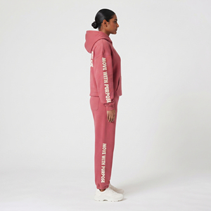 Survêtement pour femmes à imprimé bouffant et fermeture éclair, 100% coton, coupe oversize, streetwear d'hiver, deux pièces avec fermeture éclair - Product Image 3
