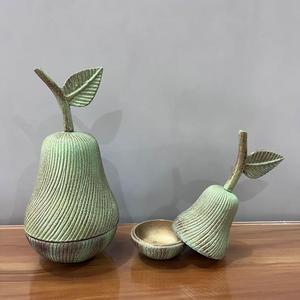 Caja de Almacenamiento Decorativa de Aluminio en Forma de Pera, Contenedor de Frutas Metálico Hecho a Mano, Organizador de Mesa para Decoración del Hogar, Artículo de Regalo - Product Image 4