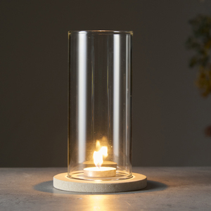 Porte-bougie pilier en verre épais fait main, léger, pour mariage, Noël, décoration de fête, impression offset personnalisée disponible, vente en gros - Product Image 2