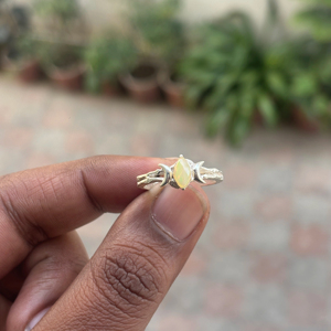 ผู้จัดจำหน่ายแหวนเงินแท้ขายส่งจำนวนมาก แหวนโอปอลเอธิโอเปียทำมือ เงินแท้ 925 เครื่องประดับสั่งทำสำหรับผู้หญิง - Product Image 1