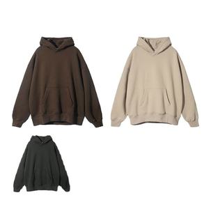 Sweat-shirt à capuche en coton épais pour homme, pull uni d'hiver, broderie de logo personnalisée, impression en relief, vêtements dorés - Product Image 4