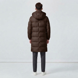 <b>Men's</b> Warm <b>Winter</b> Padded <b>Coat</b> Long Puffer Jacket Quilted Design Stand Collar Casual Outdoor Clothing - Product Image 3