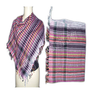 Écharpe Keffiyeh Shemagh en coton de qualité supérieure, tricotée à la main, pour hommes, motif carré traditionnel Arafat, à carreaux religieux - Product Image 5