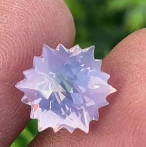 Quartz lavande naturel, forme flocon de neige, taille étoile, pierre précieuse facettée pour la fabrication de bijoux, provenant du Brésil - Product Image 4
