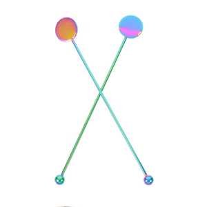 แท่งคนเครื่องดื่มสแตนเลสเคลือบ PVD สีรุ้งสุดหรู พร้อมโลโก้สั่งทำพิเศษ - Product Image 4