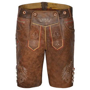 Lederhosen bavaroises authentiques pour hommes, style sportif, pantalon de déguisement, non tissé, costume d'Oktoberfest pour adultes - Product Image 6