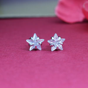 Pendientes de Cristal con Forma de Estrella 2026, Plata de Ley 925, Joyería para Mujeres y Niñas, para Usar en Bodas y Fiestas - Product Image 2