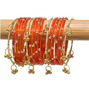High Demanding Pakistani Indian Stainless Steel Churiyan Sets Women's Lightweight Wedding Wear Bridal Design Kashmiri <b>Bangles</b> - Product Image 5