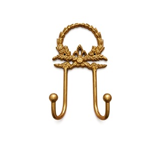 ตะขอแขวนผนังสำหรับร้านขายเสื้อผ้า ตะขอแขวนผ้า ตะขอแขวนเสื้อโค้ท ตะขอแขวนผนังแบบคู่ ดีไซน์โดดเด่น ผลิตจากอะลูมิเนียม พร้อมเคลือบ EPL สีทอง - Product Image 3