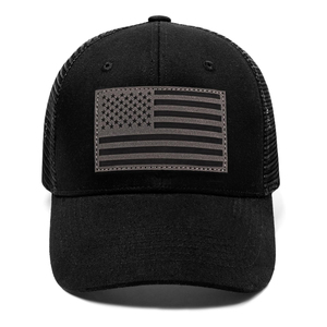 Gorra Trucker de Camuflaje con Parche de Bandera Americana, Ajustable, con Malla Trasera, Unisex, para Adultos, Estilo Casual, de 6 Paneles, para Exteriores - Product Image 2
