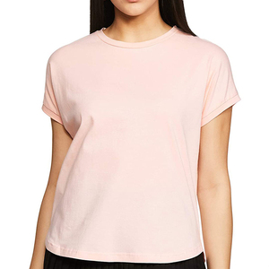 T-shirt surdimensionné 100 % coton pour femme, motif écossais, design ajouré, logo personnalisé imprimé, 200 g/m², grammage lourd - Product Image 1