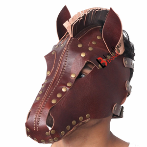 หน้ากากหนังเทียมแบบมีกระดุมและรูระบายอากาศสำหรับผู้ใหญ่ชาย - Product Image 2