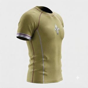 Camiseta Rash Guard de MMA Personalizada de Alta Calidad para Adultos con Logotipo Blanco, 100% Material de Alta Calidad, Spandex/Poliéster, Impresión por Transferencia de Calor - Product Image 5