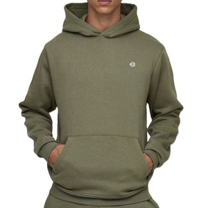 Plain Cotton Fleece Hoodies for Men Oversized Streetwear Pullover Hoodie Thick Warm Casual Fit Custom Logo Wholesale OEM - Product Image 2