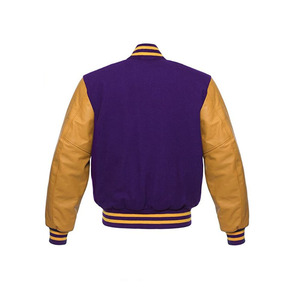 Custom Logo <b>Men</b> Wool Varsity <b>Jacket</b> Genuine Leather Sleeves <b>Warm</b> Winter Letterman Bomber <b>Jacket</b> Wholesale WVJ-0010B - Product Image 6