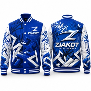 เสื้อแจ็คเก็ตวาร์ซิตี้สีเทา-ดำสำหรับผู้ชาย ZIAKOT ทรงปกติ คอปกพับได้ ปิดด้วยกระดุม พิมพ์ลายแบบ Heat-Transfer เหมาะสำหรับใส่ในฤดูใบไม้ร่วง - Product Image 3