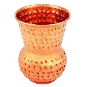 Vaso de Cobre Puro Martillado para Beber Agua, Taza de Cobre Ayurvédica Hecha a Mano, Vaso de Cobre Martillado Hecho a Mano - Product Image 1