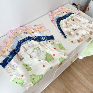 Ensemble de pyjamas pour enfants Seun style coréen, imprimé animaux, en coton doux, vêtements de nuit décontractés pour garçons et filles - Product Image 6