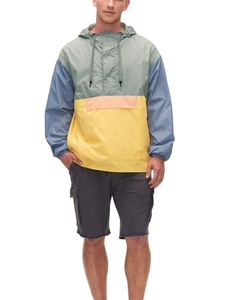Ropa Deportiva al por Mayor con Logotipo Personalizado, Chaqueta Cortavientos Impermeable para Hombre, Tallas Grandes, Contraste de Colores - Product Image 3