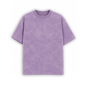 เสื้อยืดคอตตอนคุณภาพสูง 210 GSM ล้างสีแบบ Acid Wash สีน้ำเงินวินเทจ พิมพ์ลายกราฟิก สกรีนโลโก้ได้ เสื้อยืดผู้ชายทรงหลวม 100% ผ้าฝ้าย - Product Image 2