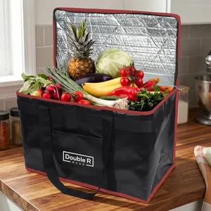 Double R Insulated Cooler Bag 20L With Zipper Closure For Picnic Food Storage - Product Image 3