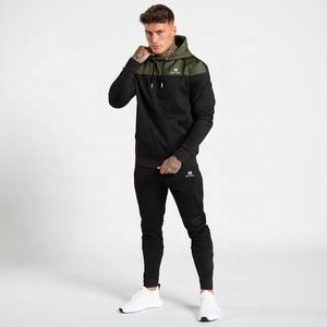 Ensemble de survêtement pour hommes, couleur noir olive et vert, fabrication par Hawk Eye Sports, - Product Image 1