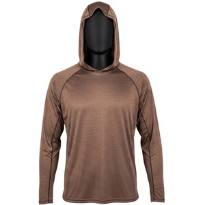 Sweat à capuche de pêche durable pour homme, séchage rapide, protection UV UPF50+, respirant, logo personnalisé par sublimation, vêtements de pêche d'extérieur - Product Image 1